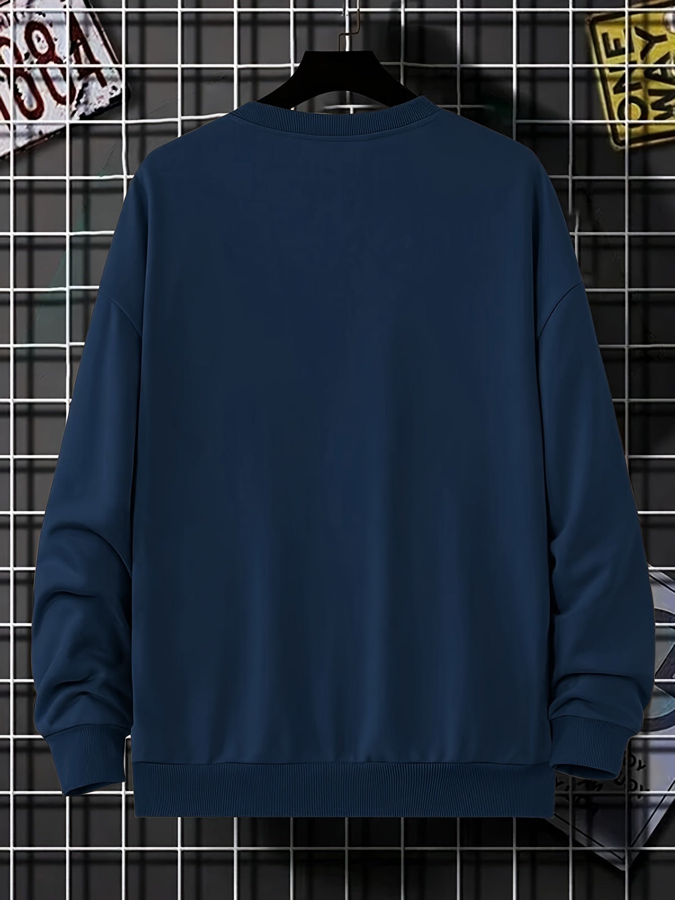 Men's Sweatshirt - Round Neck - Print - Oversized Sweatshirt - Oversized Pullover-Sweaters-Chaps London-Chaps London
