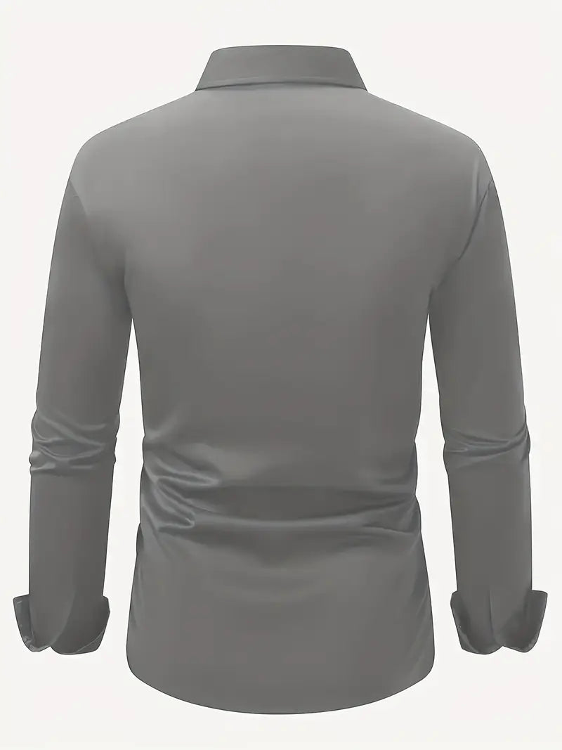 Non Iron Shirt | Wrinkle Free | Slim Fit | Button-Up Shirt | Men's Shirts-Men’s Dress Shirt-Chaps London-Chaps London