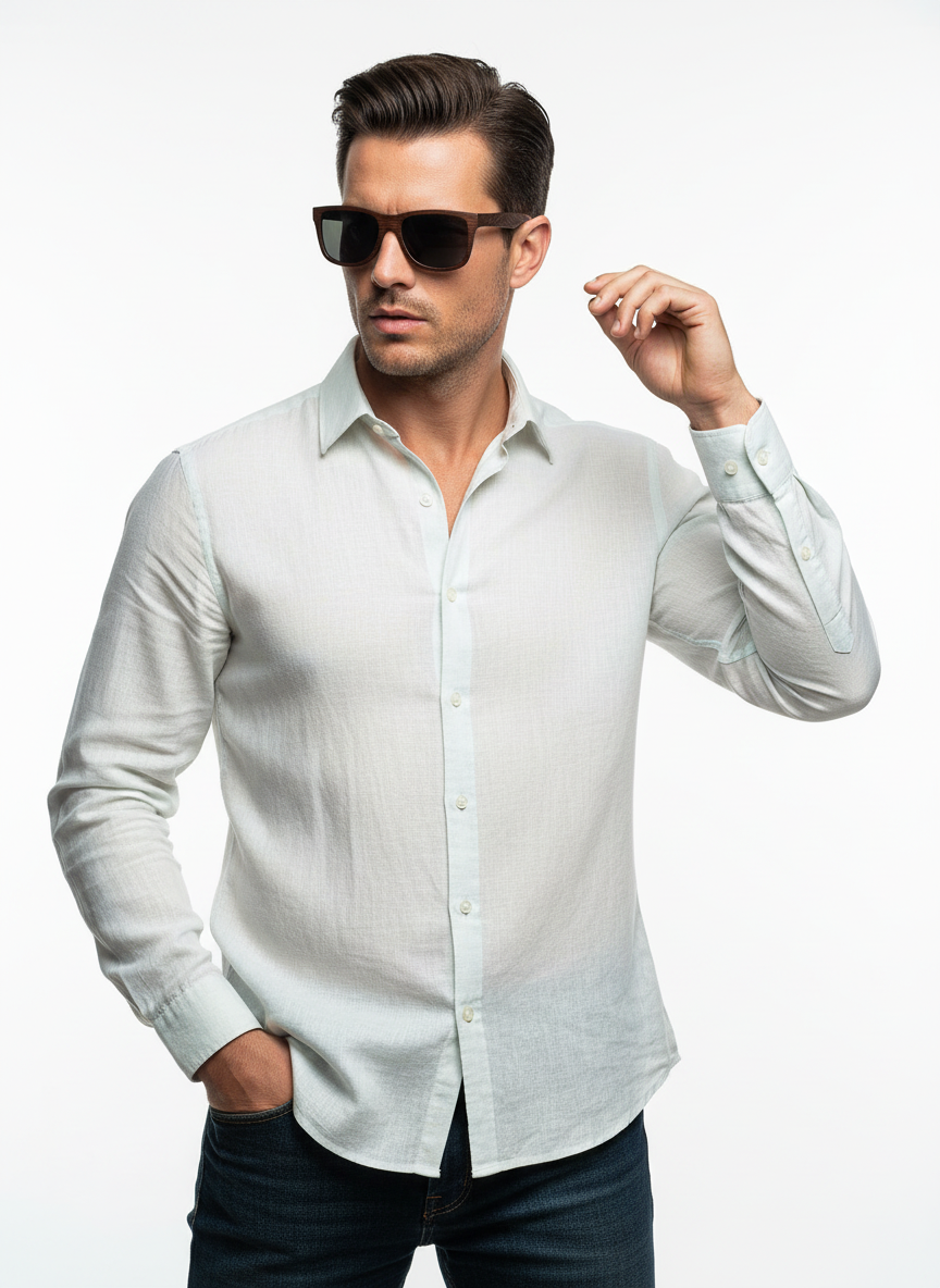 Polarised Sunglasses - Men's Bamboo Frame Wayfarer-Sunglasses-Chaps London-Chaps London