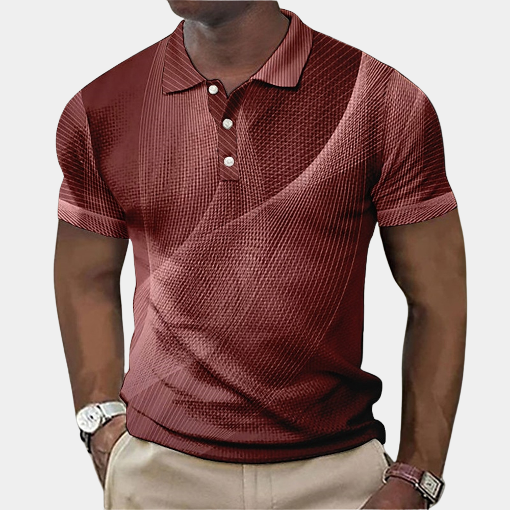 Polo Shirt - Men's Short Sleeve Collared Polo T-Shirt-Polos-Chaps London-Chestnut Brown-S-Chaps London