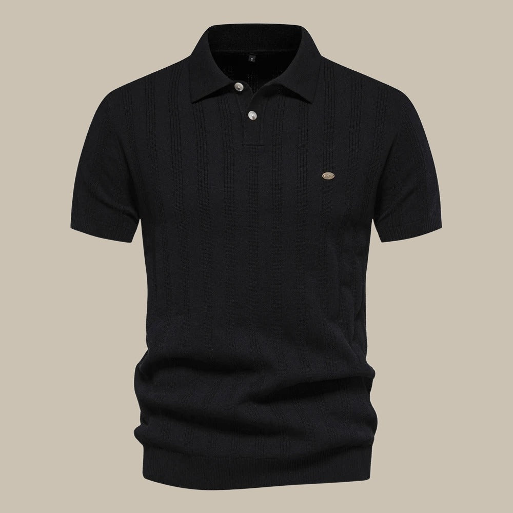 Polo Shirt - Men's Short Sleeve Knitted Collared Polo T-Shirt-Polo man-Chaps London-Chaps London