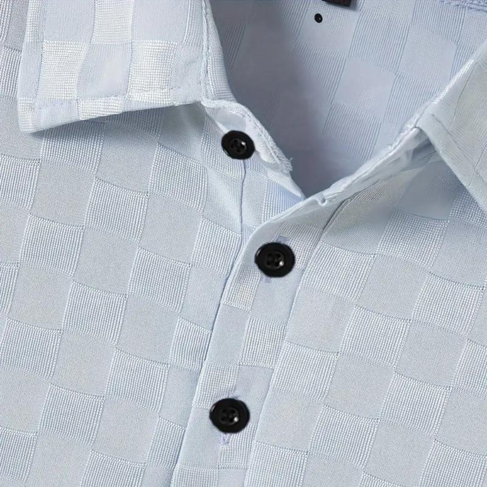 Polo Shirt - Men's Short Sleeve Quarter Button-Polos-Chaps London-Chaps London