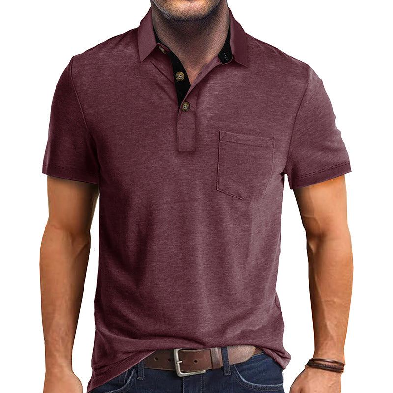 Polo T-Shirt | Collared | Short Sleeve | Polo Shirt | Men's Shirt-Polos-Chaps London-Red-S-Chaps London