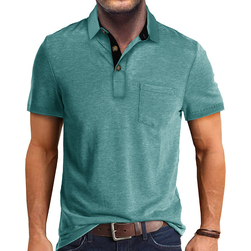 Polo T-Shirt | Collared | Short Sleeve | Polo Shirt | Men's Shirt-Polos-Chaps London-Sea Green-S-Chaps London