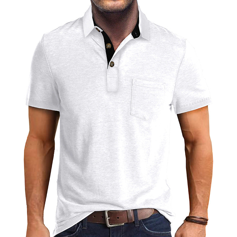 Polo T-Shirt | Collared | Short Sleeve | Polo Shirt | Men's Shirt-Polos-Chaps London-White-S-Chaps London