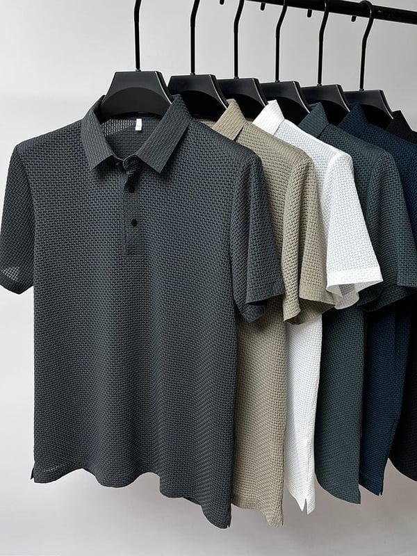 Polo T-Shirt - Shirt Sleeve - Button-Up - Polo Shirts - Men's Shirts-Polos-Chaps London-Chaps London