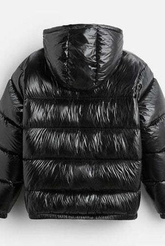 Puffer Jacket - Men's Hooded Black Winter Down Jacket-Jassen-Chaps Herrenmode-Chaps of London