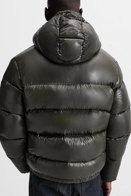 Puffer Jacket - Men's Hooded Black Winter Down Jacket-Jassen-Chaps Herrenmode-Chaps of London