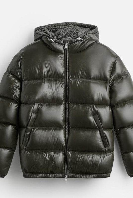 Puffer Jacket - Men's Hooded Black Winter Down Jacket-Jassen-Chaps London-Chaps London