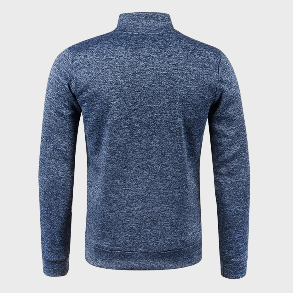 Quarter Zip Sweatshirt - Men's Long Sleeve Pullover-Fashion Men Sweater Pullover Fall-Chaps London-Chaps London
