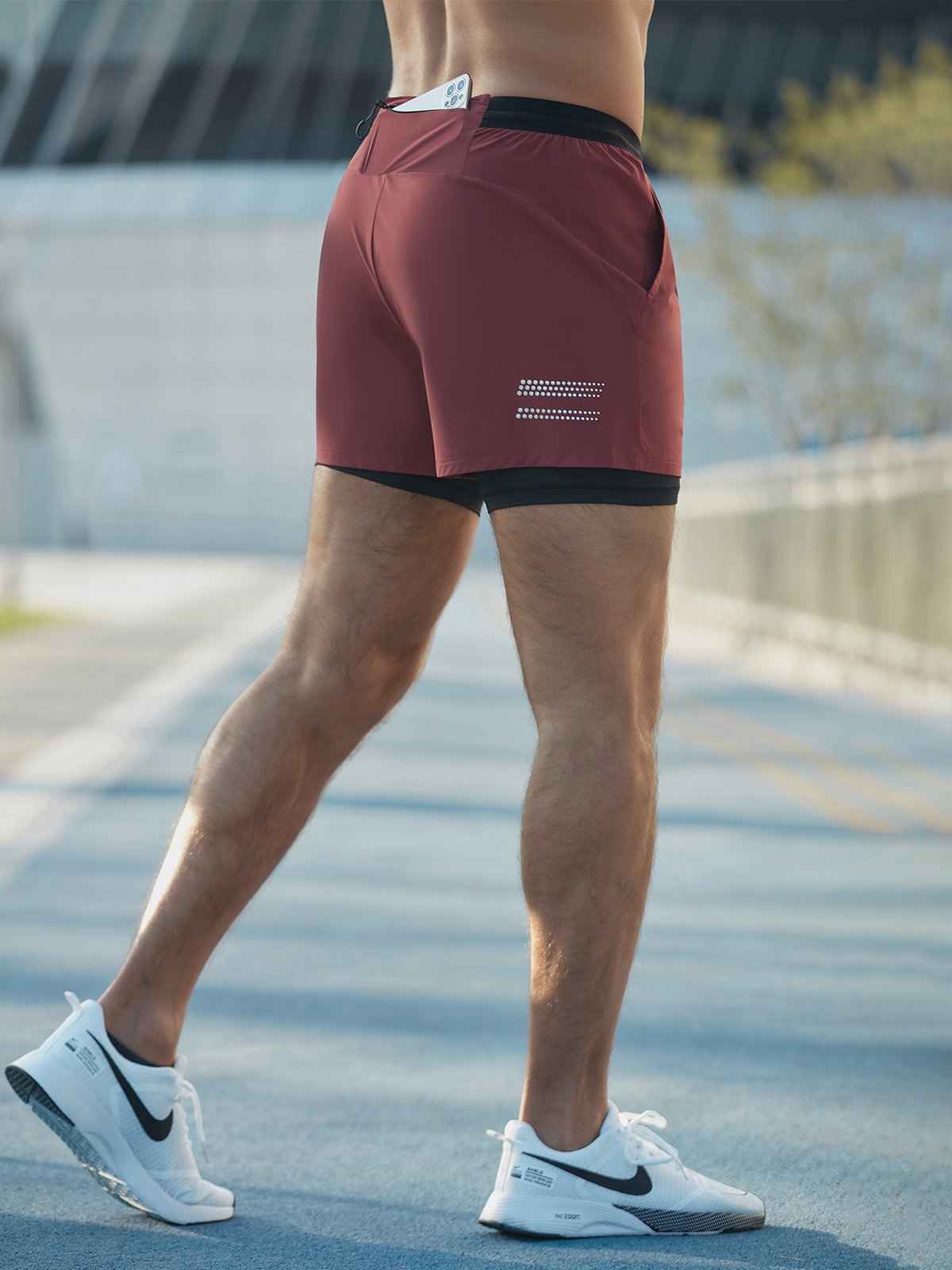 Running Shorts - 2-in-1 - Quick Dry - Gym Shorts - Men's Shorts-Sportbroek man-Chaps London-Chaps London