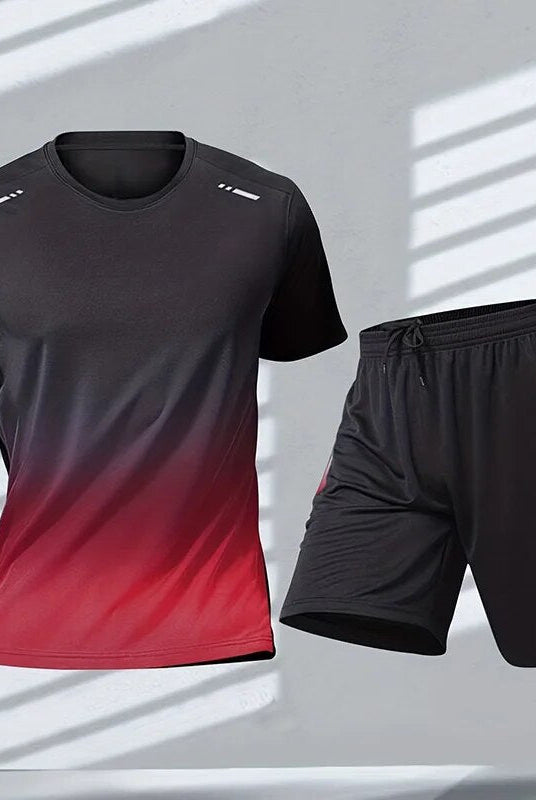 Shorts and T-Shirt Set - Quick Dry - Workout - Activewear Set - Men's Sportswear-Outfit Set-Chaps London-Chaps London