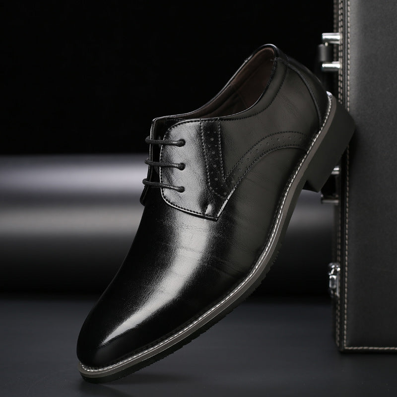 Smart Shoes | Derby | Lace-Up | Classic | Men's Dress Shoes-Derby Shoes-Chaps London-Black-UK 5-Chaps London