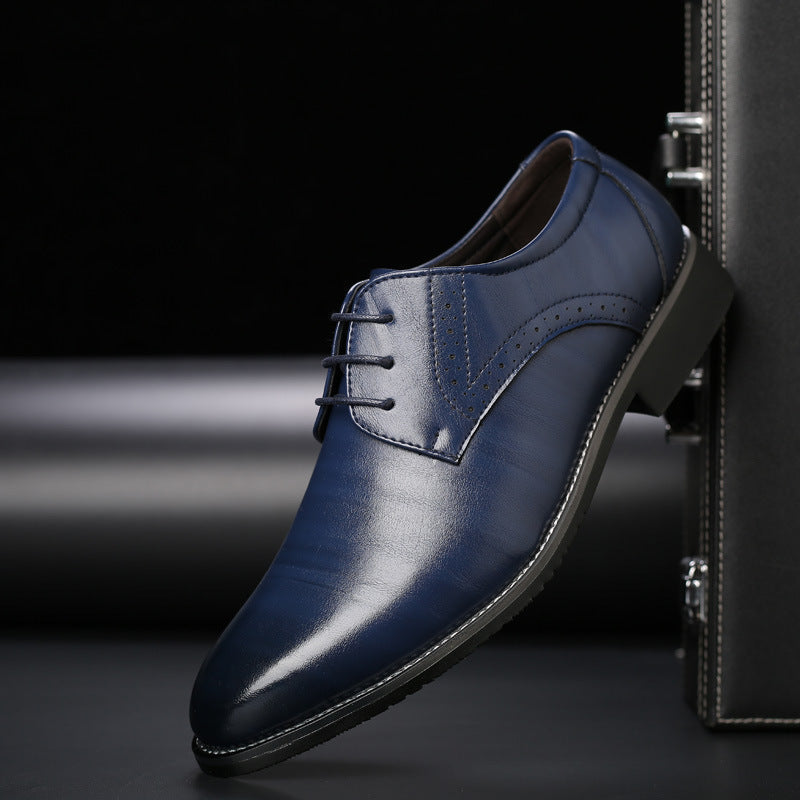 Smart Shoes | Derby | Lace-Up | Classic | Men's Dress Shoes-Derby Shoes-Chaps London-Blue-UK 5-Chaps London