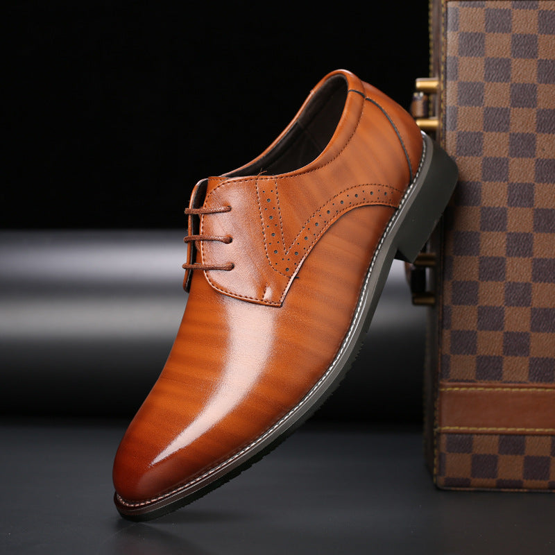 Smart Shoes | Derby | Lace-Up | Classic | Men's Dress Shoes-Derby Shoes-Chaps London-Brown-UK 5-Chaps London