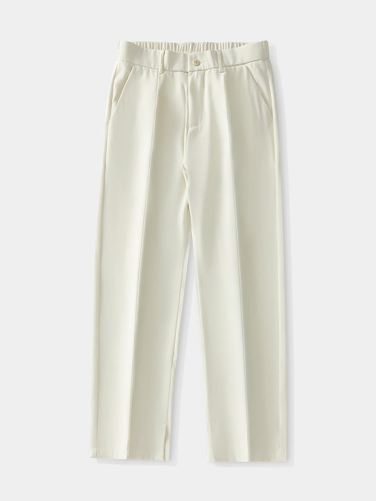Summer Pants - Men's Lightweight Elastic Waist Straight Leg Slack Pants-Chaps London-Chaps London
