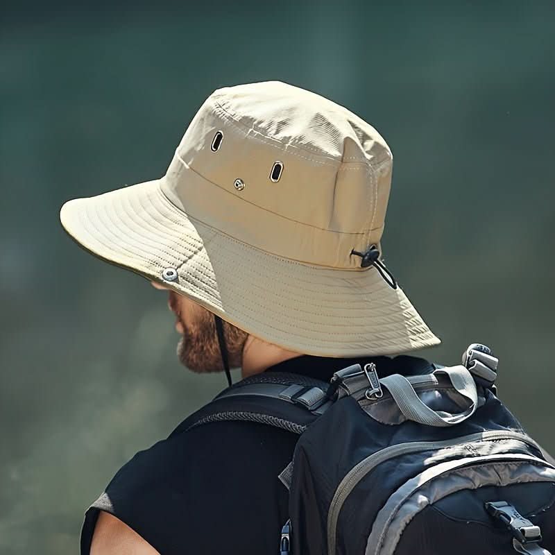 Sun Hat - Men's UV Protection Wide Brim-Sun Hat-Chaps London-Khaki-Chaps London
