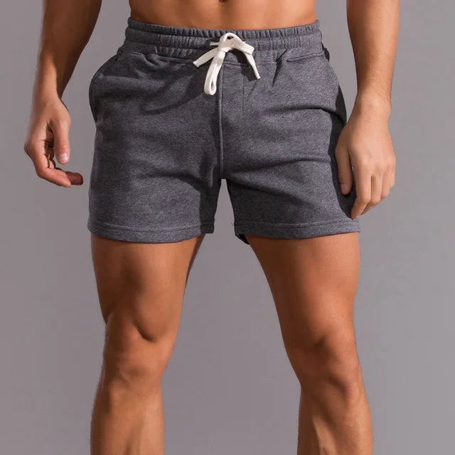 Sweat Shorts - Drawstring - Elastic Waist - Jogger Shorts - Men's Shorts-Men Shorts-Chaps London-Dark Gray-S-Chaps London