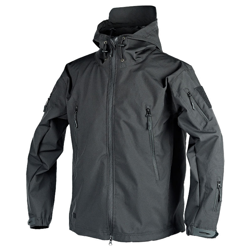 Tactical Windbreaker Jacket - Men's Hooded Outdoor-Windbreakers-Chaps London-Black-S-Chaps London