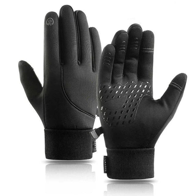 Thermal Gloves - Men's Touchscreen Water and Windproof-Men's Gloves-Chaps London-Black-M (40-60 kg)-Chaps London