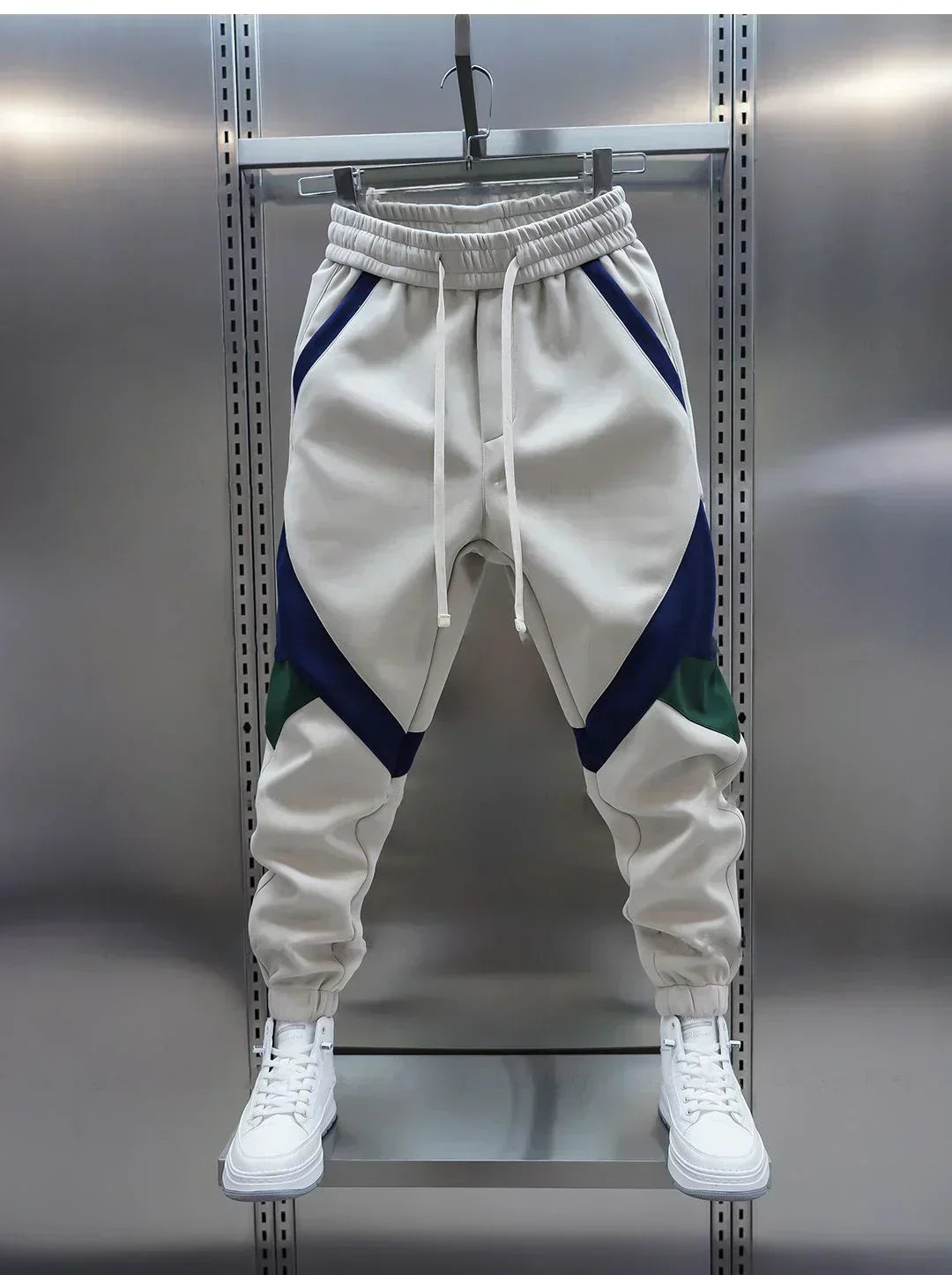 Track Pants | Elastic Waist | Sport | Cuffed Pants | Joggers for Men-Men’s Track Pants-Chaps London-Beige-S-Chaps London