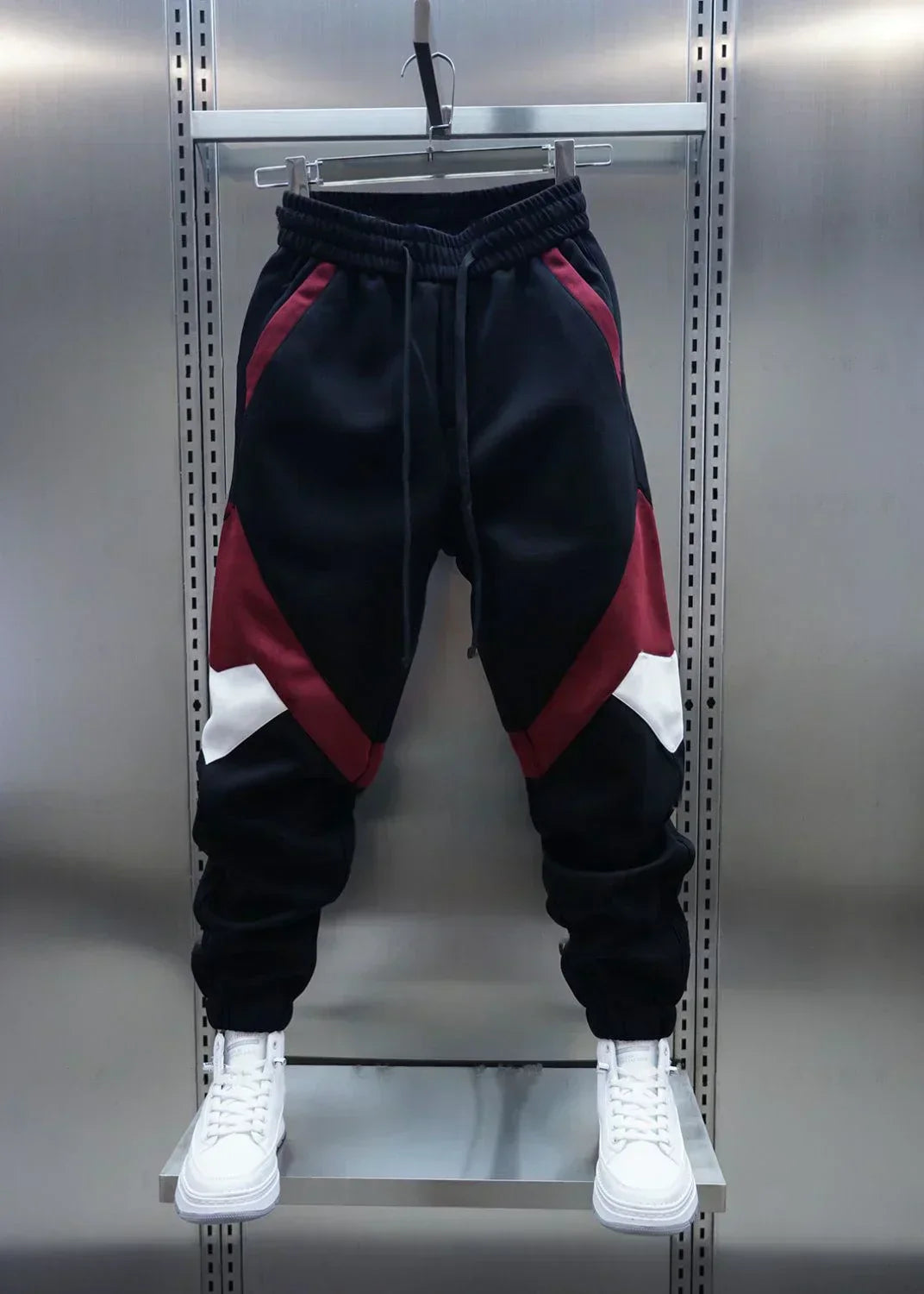 Track Pants | Elastic Waist | Sport | Cuffed Pants | Joggers for Men-Men’s Track Pants-Chaps London-Red-S-Chaps London