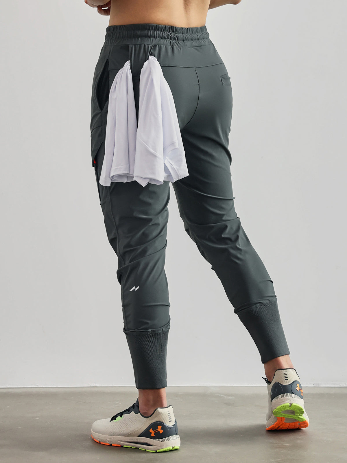 Track Pants - Men's Elastic Waist Stretchy Activewear Joggers-Broeken-Chaps London-Dark Gray-S-Chaps London