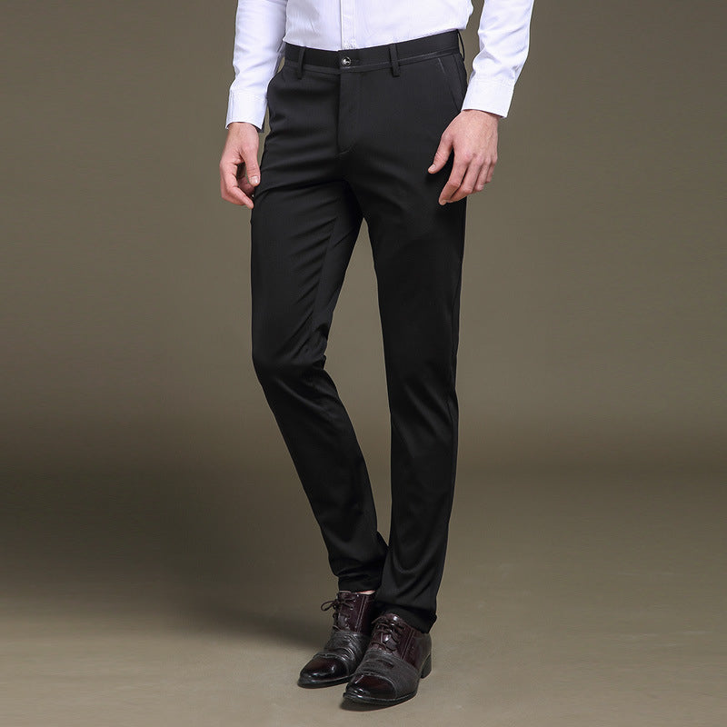 Trousers - Men's Slim Fit Stretch Smart Casual-Trousers-Chaps London-Chaps London
