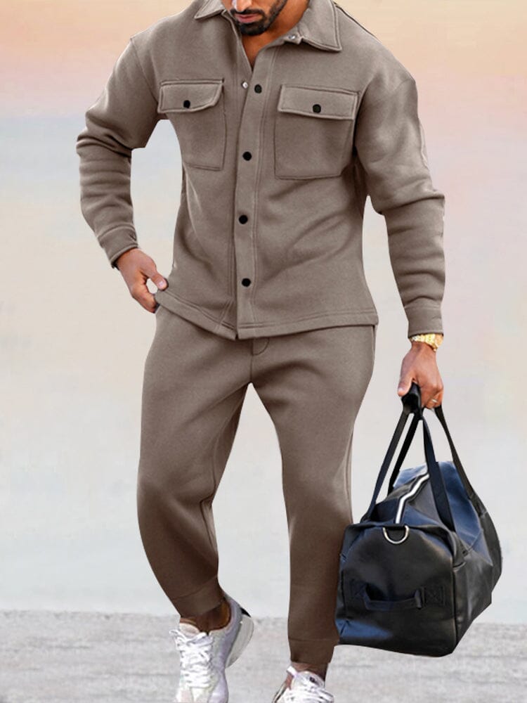 Two-Piece Set | Button-Up | Joggers | Co-Ord Set | Men's Clothing-Sets-Chaps London-Chaps London