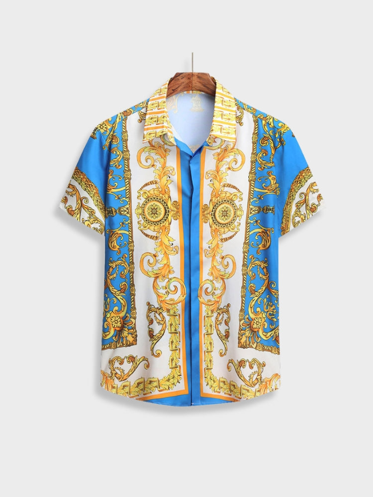 Two-Piece Set | Short Sleeve | Button-Up | Co-Ord Set | Men's Summer Clothes-Baroque Summer Set-Chaps London-Chaps London