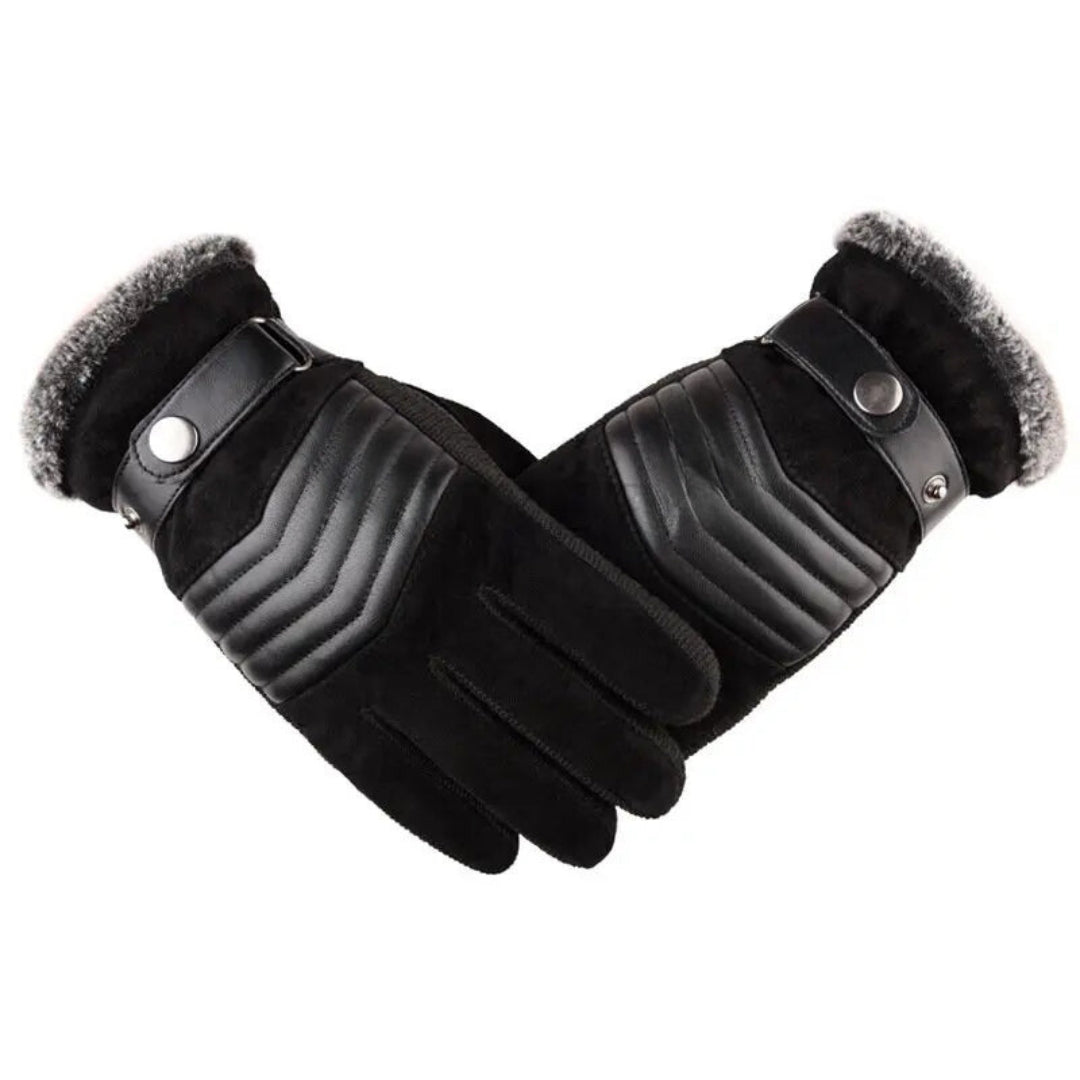 Winter Gloves - Warm - Fur Lined - Touchscreen Gloves - Men's Gloves-Gloves-Chaps London-Chaps London
