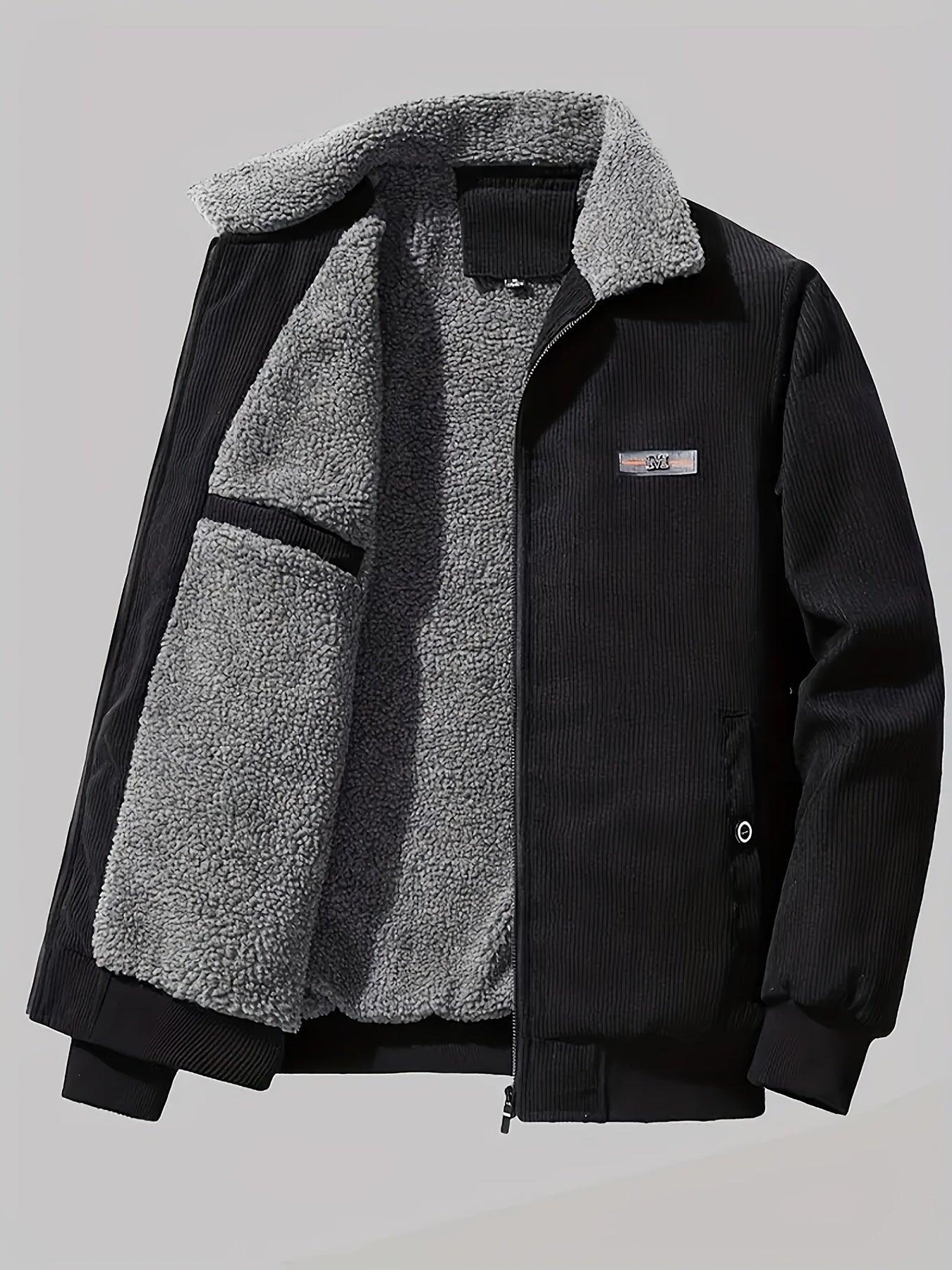 Winter Jacket | Zip-Up | Corduroy | Fleece Lined Jacket | Men's Jacket-Jackets-Chaps London-Chaps London