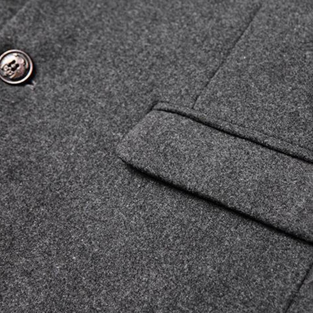 Wool Trench Coat - Single Breasted - Mid Length - Trench Coat - Men's Jackets -Fashion Men Others All-year-Chaps London-Chaps London