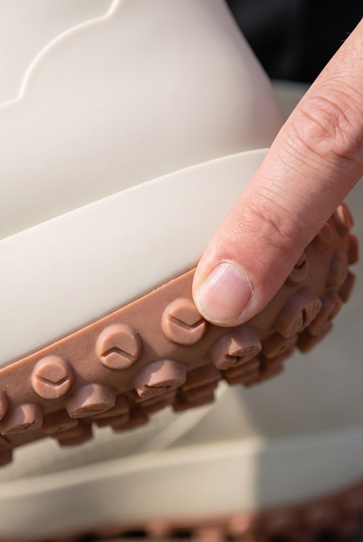 Close-up of the non-slip rubber sole