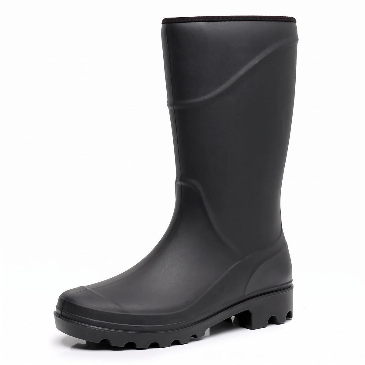 Men's Rubber Wellies | Mid-Calf or Knee-High | Black