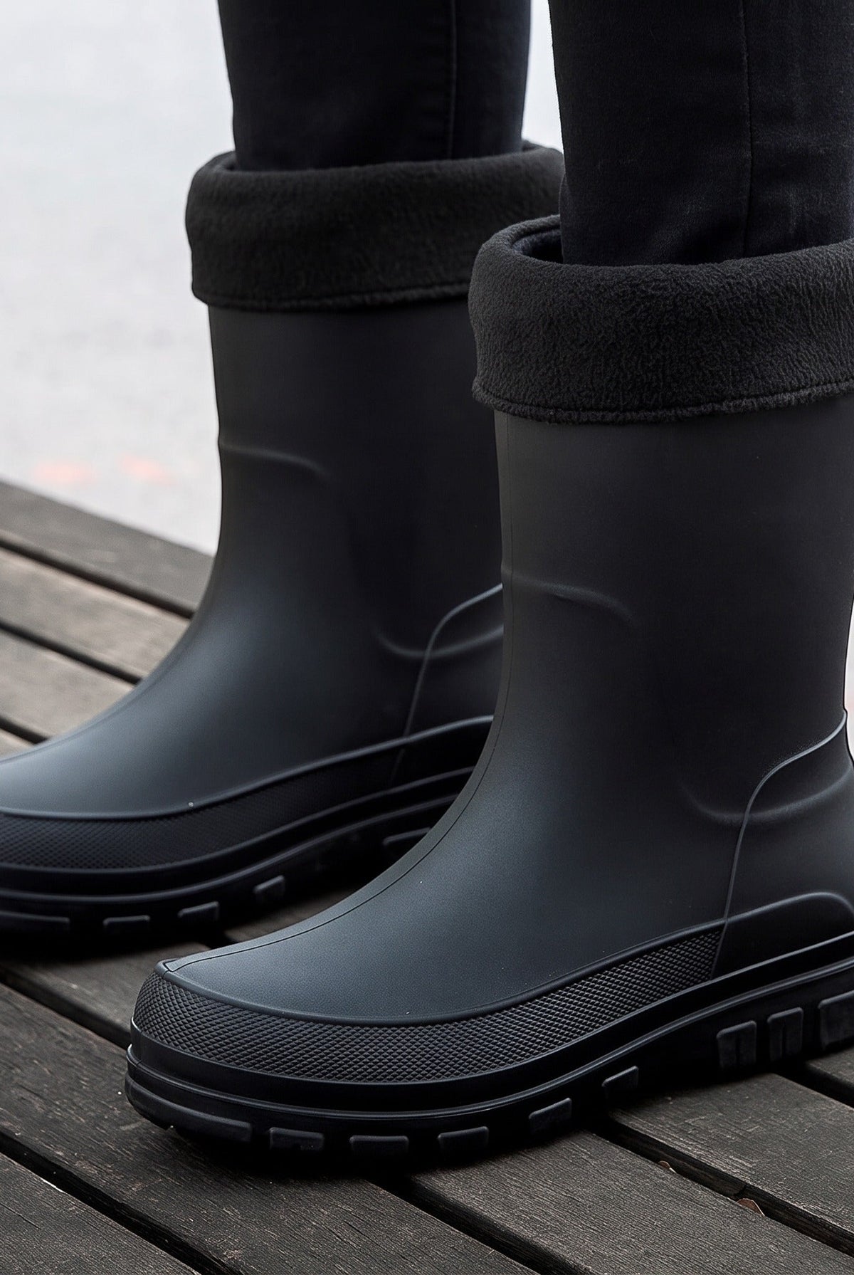 Men's Mid-Calf Wellies | Optional Fleece Cuff | 6 Styles