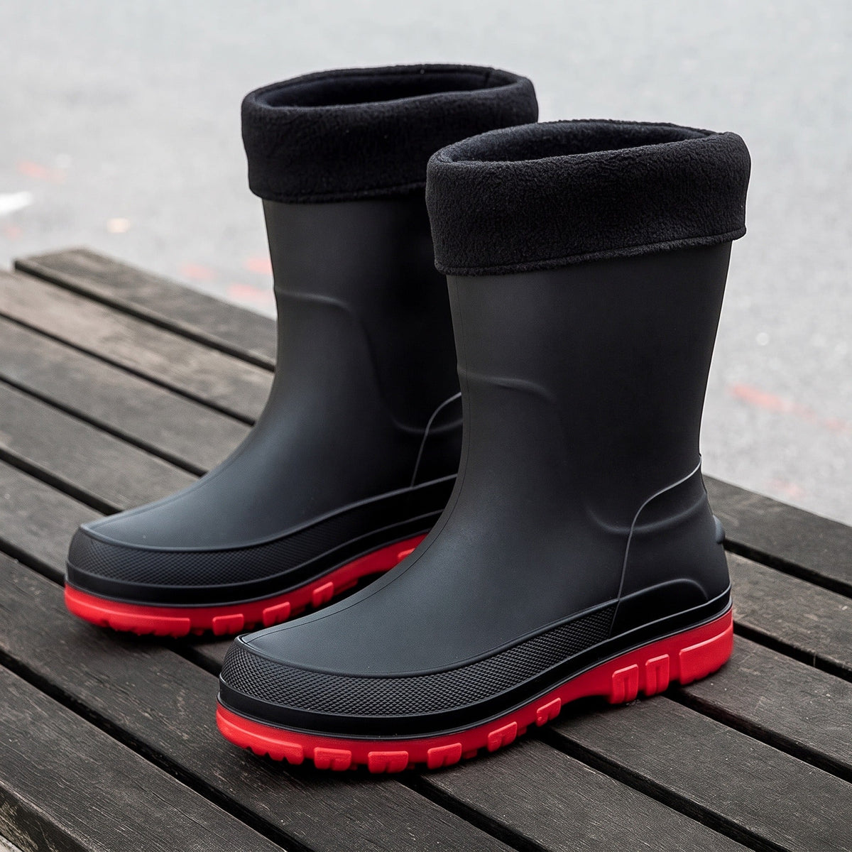 Men's Mid-Calf Wellies | Optional Fleece Cuff | 6 Styles