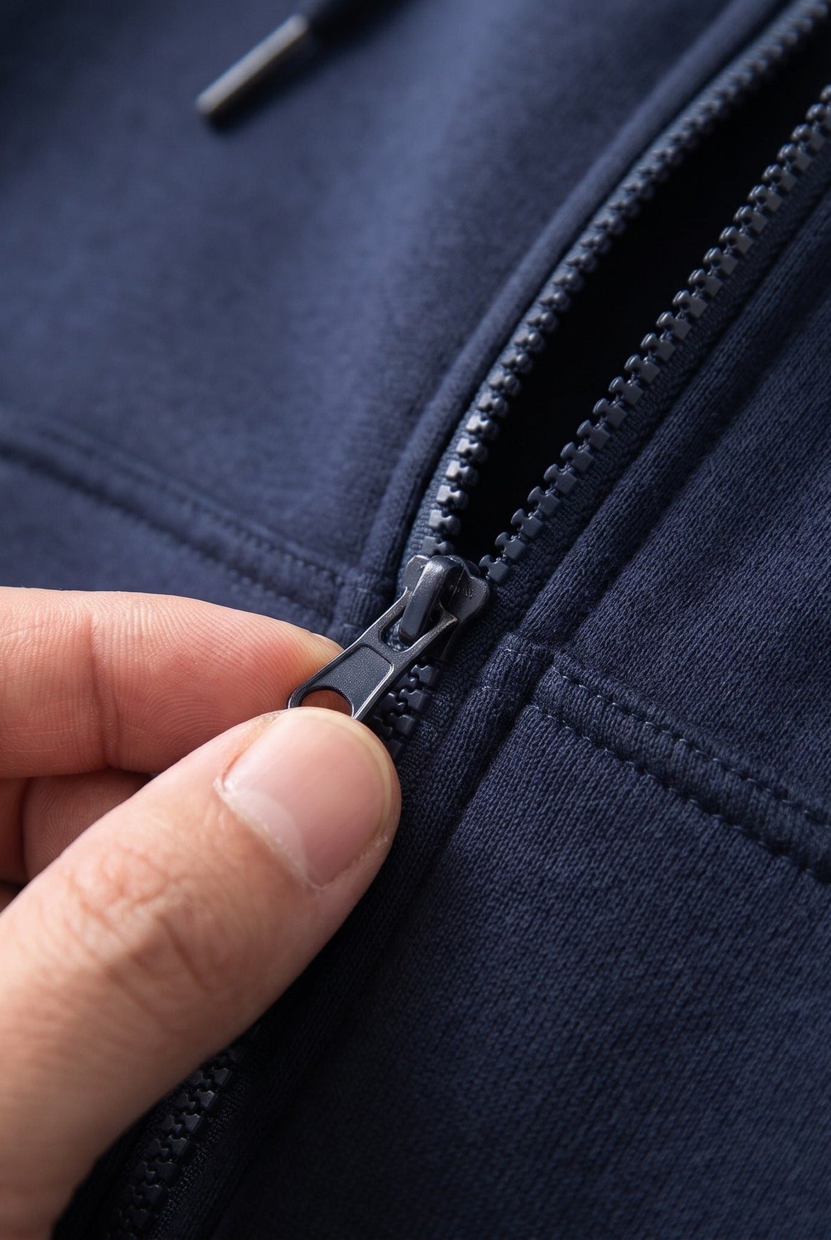 Men's Full Zip Hoodie | Drawstring Hood | 7 Colours