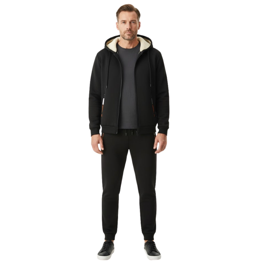 Men's Fleece Lined Zip Hoodie Tracksuit | Joggers