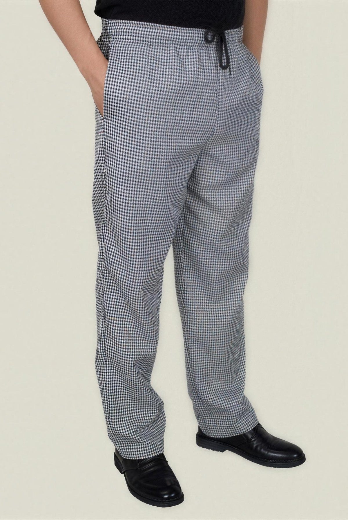Men's Pull-On Trousers | Elasticated Waist | Side Pockets | Kitchen and Service