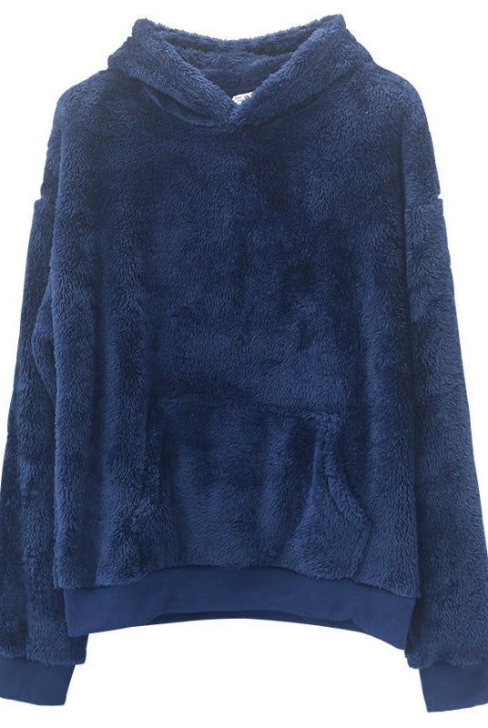 Men's Teddy Fleece Hoodie | Oversized | Kangaroo Pocket | 6 Colours