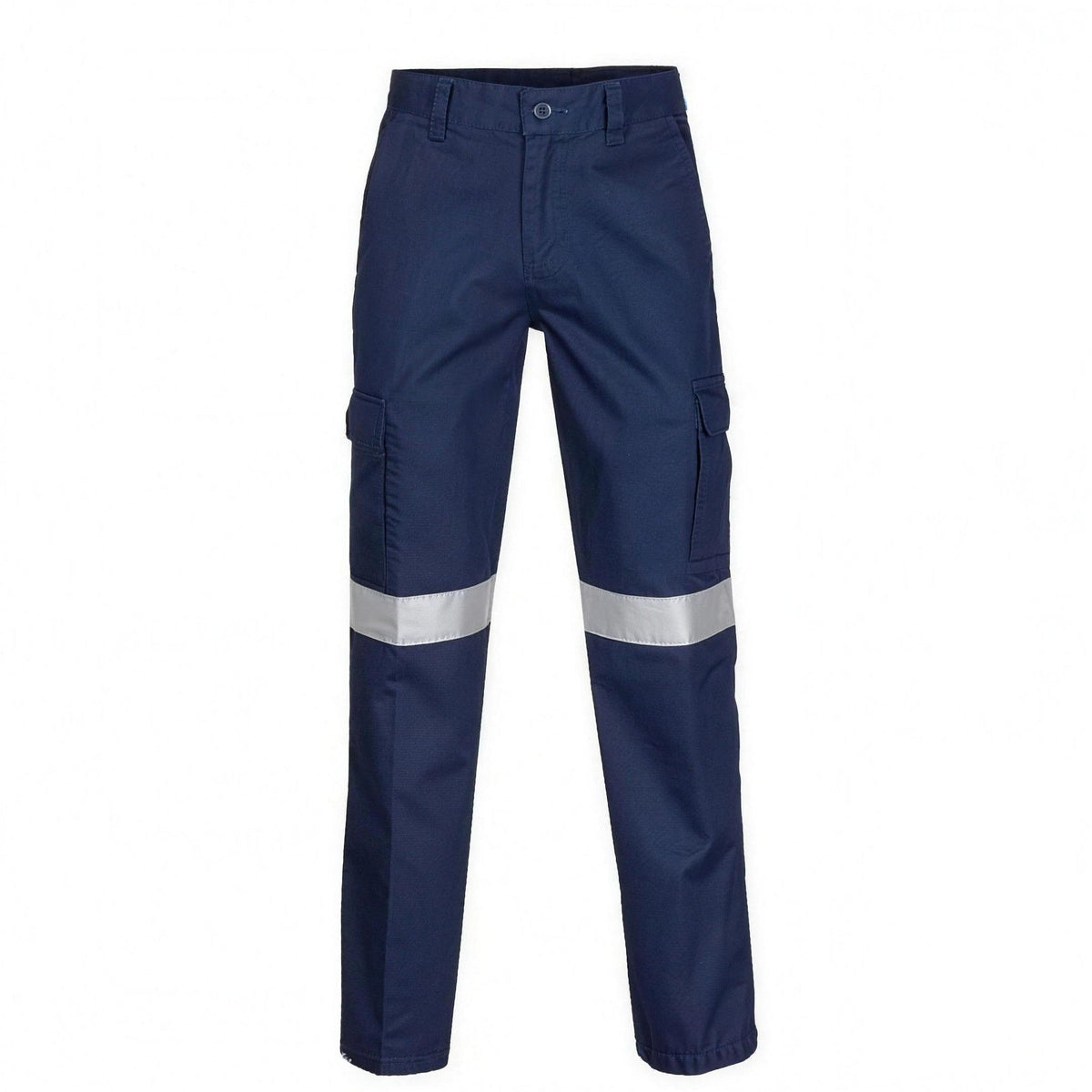 Men's Reflective Work Trousers | Cotton | Cargo | Navy