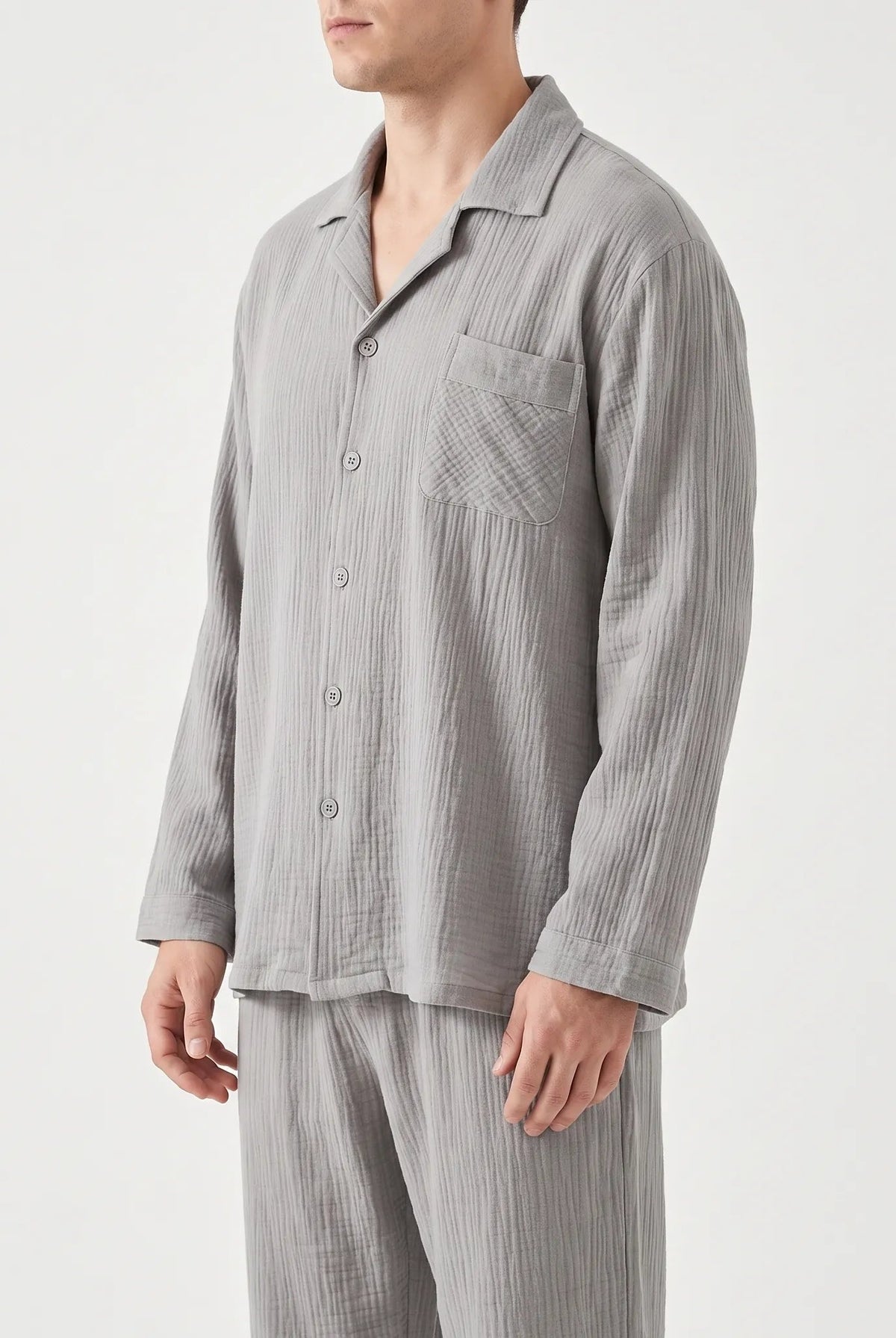 Men's Double Gauze Pyjamas | Camp Collar | 4 Colours
