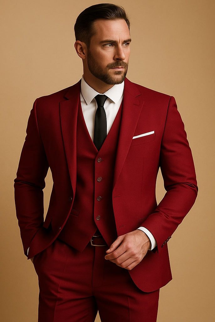 Men's Three Piece Suit | Slim Fit | 4 Colours