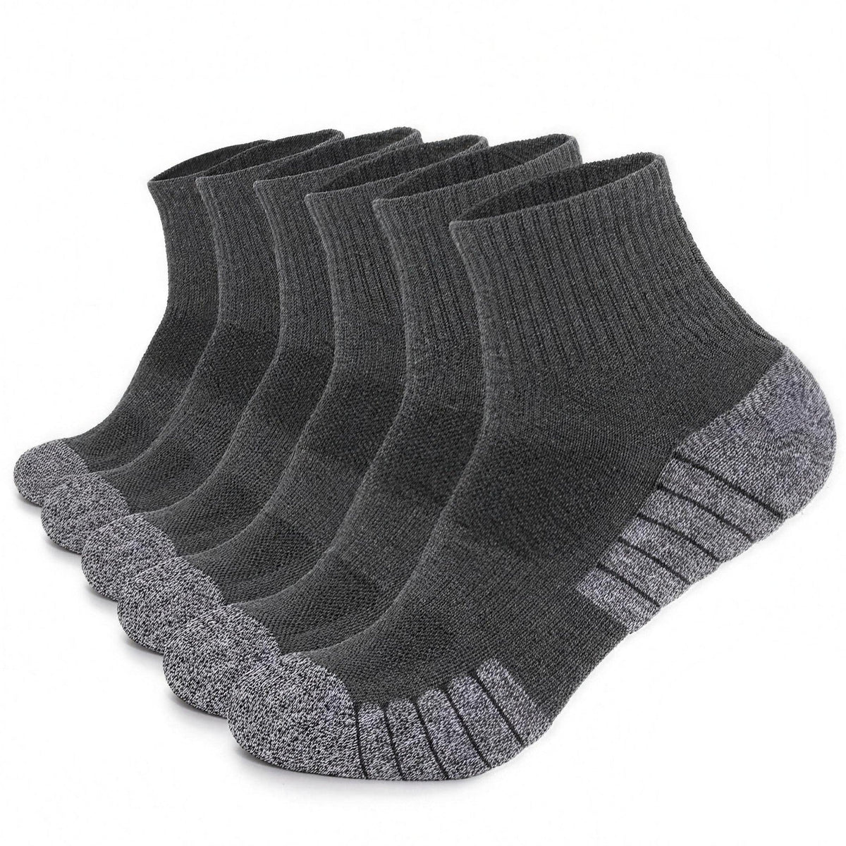 Men's Ankle Sports Socks | 6 Pairs | Cushioned Terry Sole