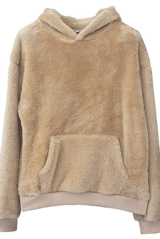 Men's Teddy Fleece Hoodie | Oversized | Kangaroo Pocket | 6 Colours