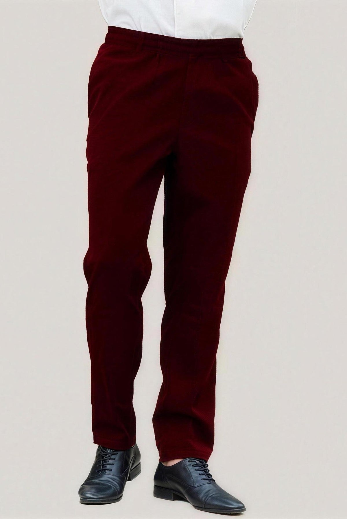 Men's Pull-On Trousers | Elasticated Waist | Side Pockets | Kitchen and Service