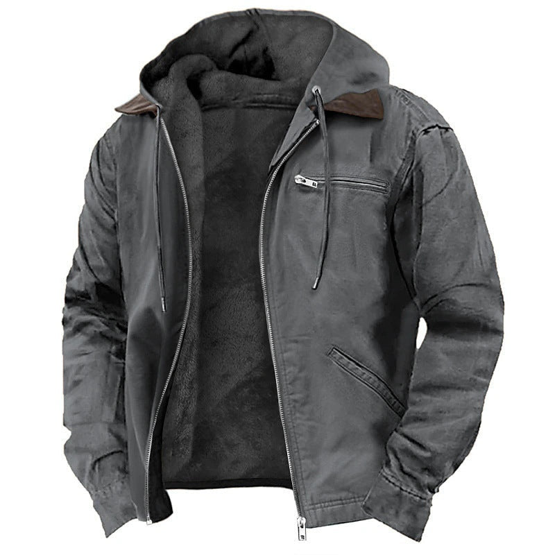Men's Lined Hooded Jacket | Teddy Lining | Full Zip | 6 Colours