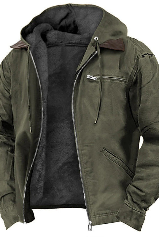 Men's Lined Hooded Jacket | Teddy Lining | Full Zip | 6 Colours