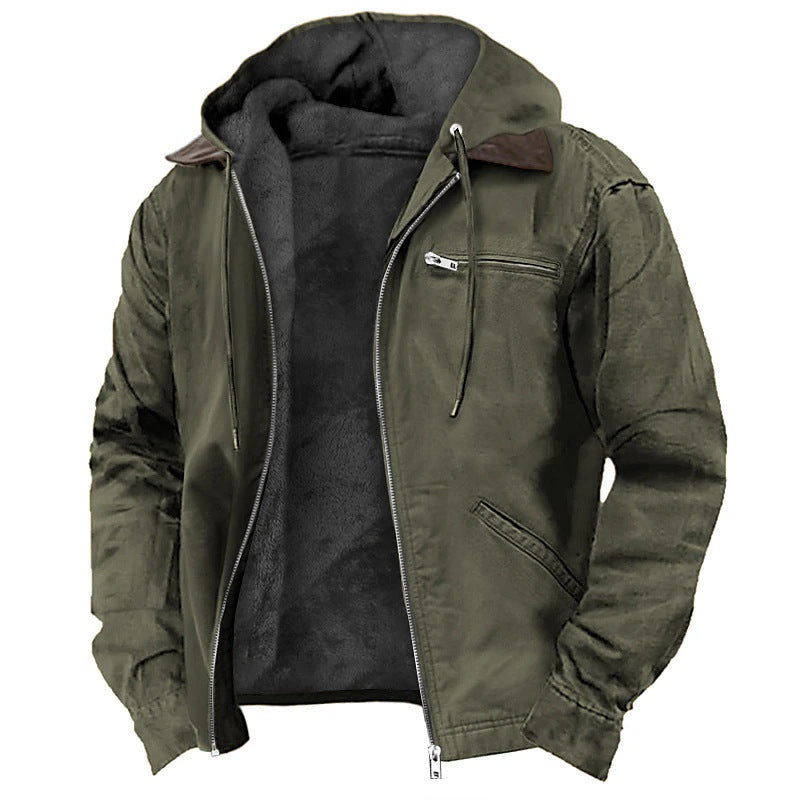 Men's Lined Hooded Jacket | Teddy Lining | Full Zip | 6 Colours